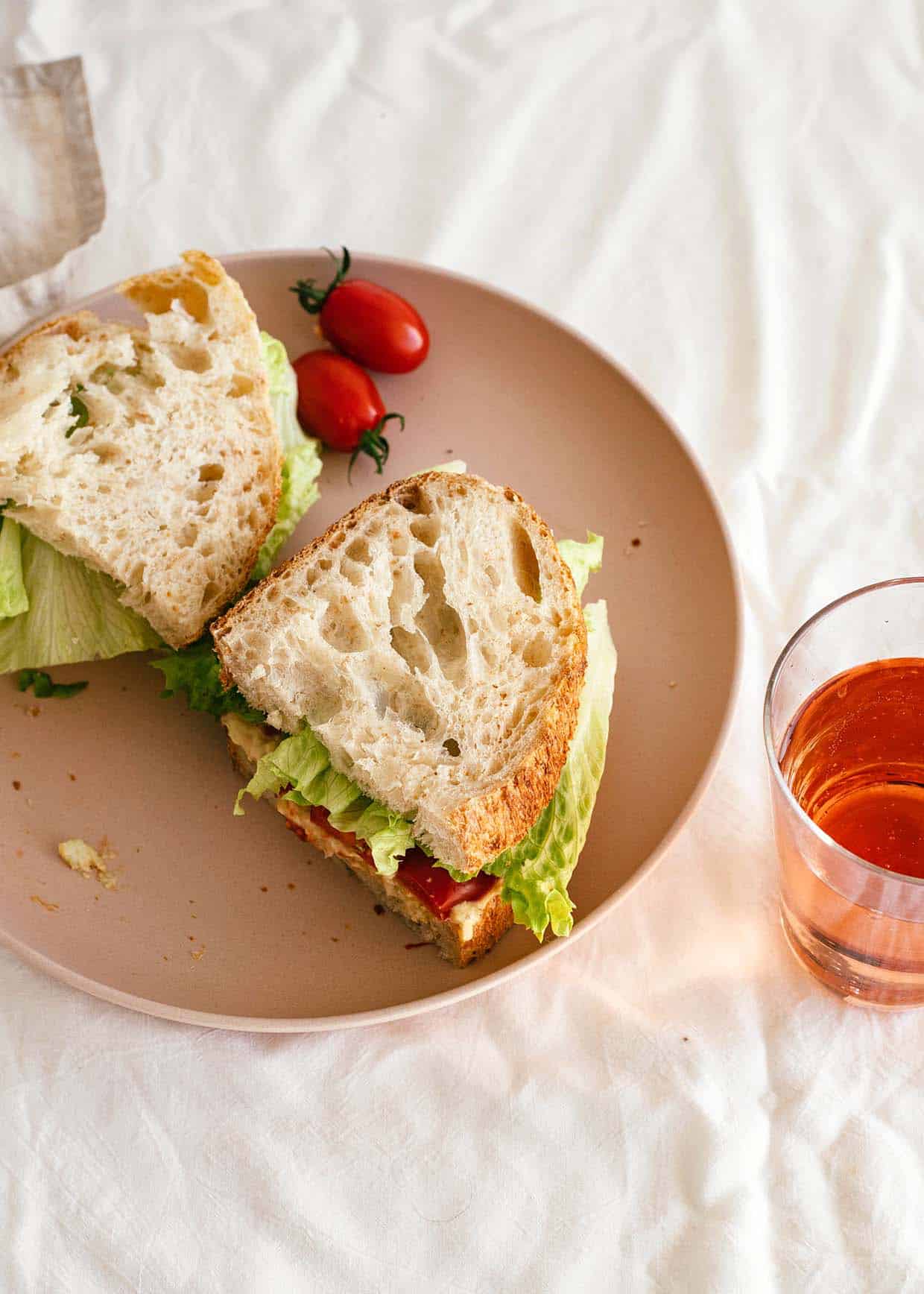 vegetarian chickpea tuna salad sandwich