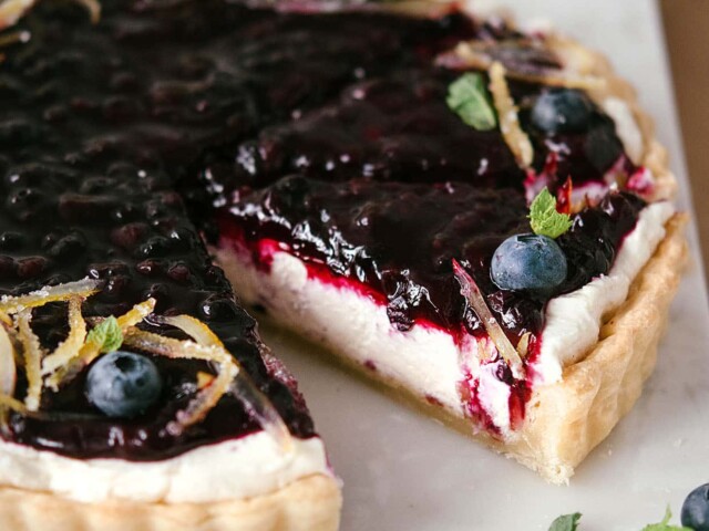 blueberry mascarpone cream pie (tart)