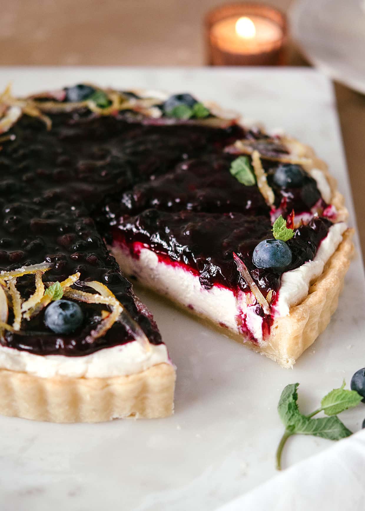 blueberry mascarpone cream pie (tart)
