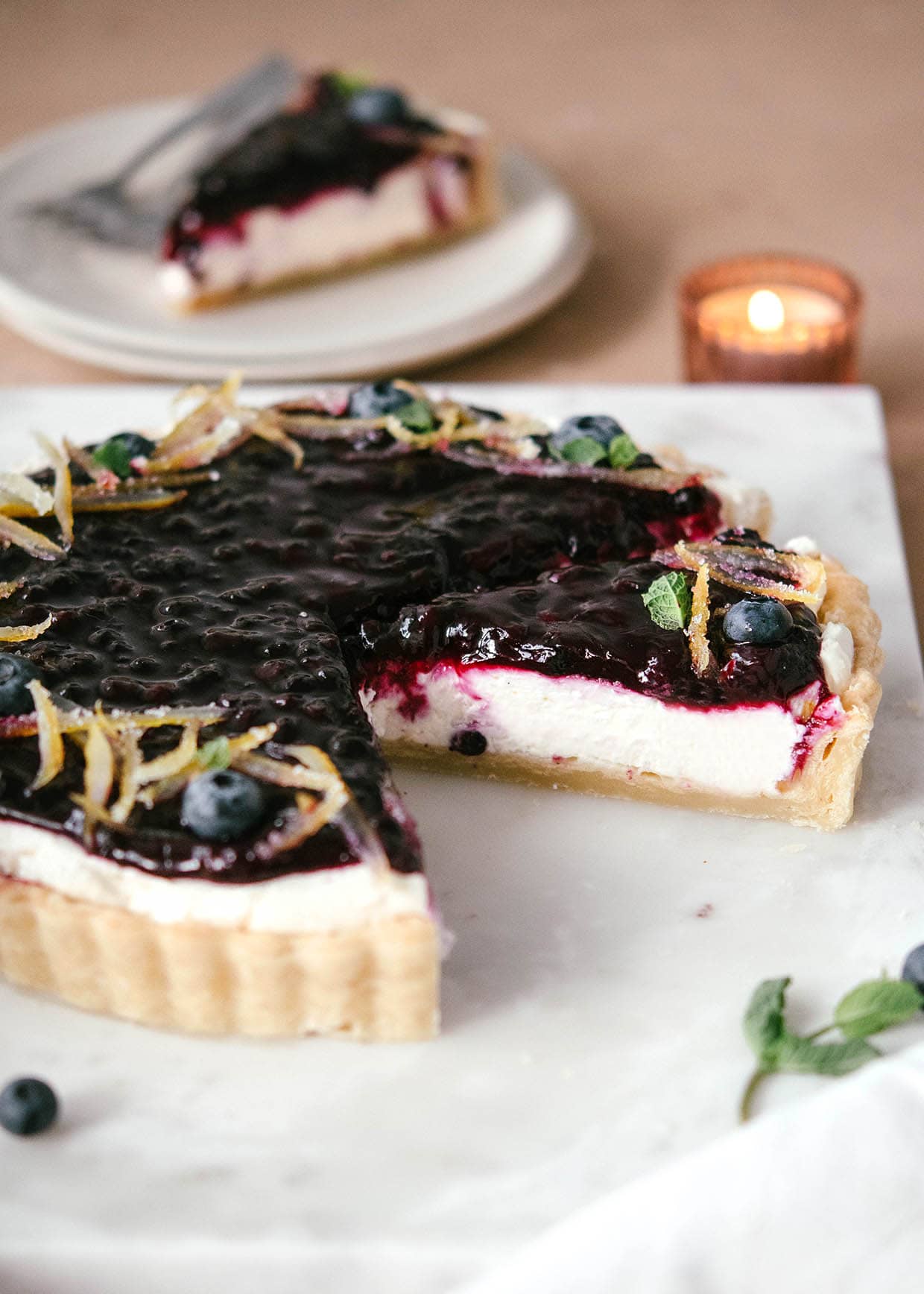 blueberry mascarpone cream pie (tart)