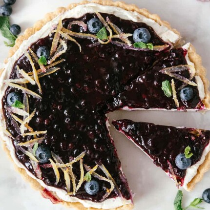 blueberry mascarpone cream pie (tart)