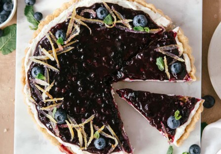 blueberry mascarpone cream pie (tart)
