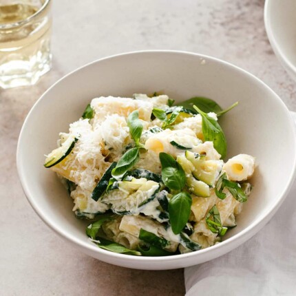 lemon ricotta zucchini pasta