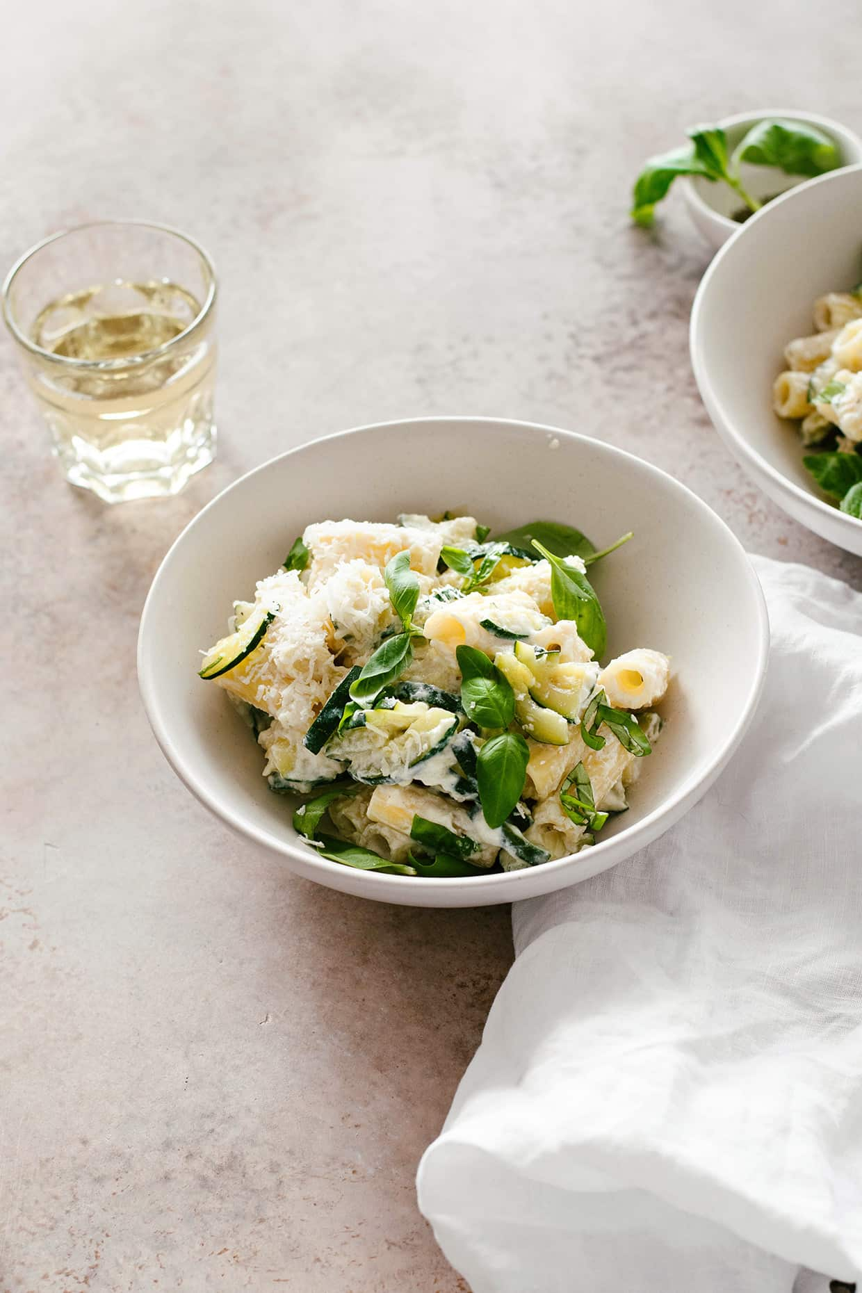 Lemon ricotta zucchini pasta