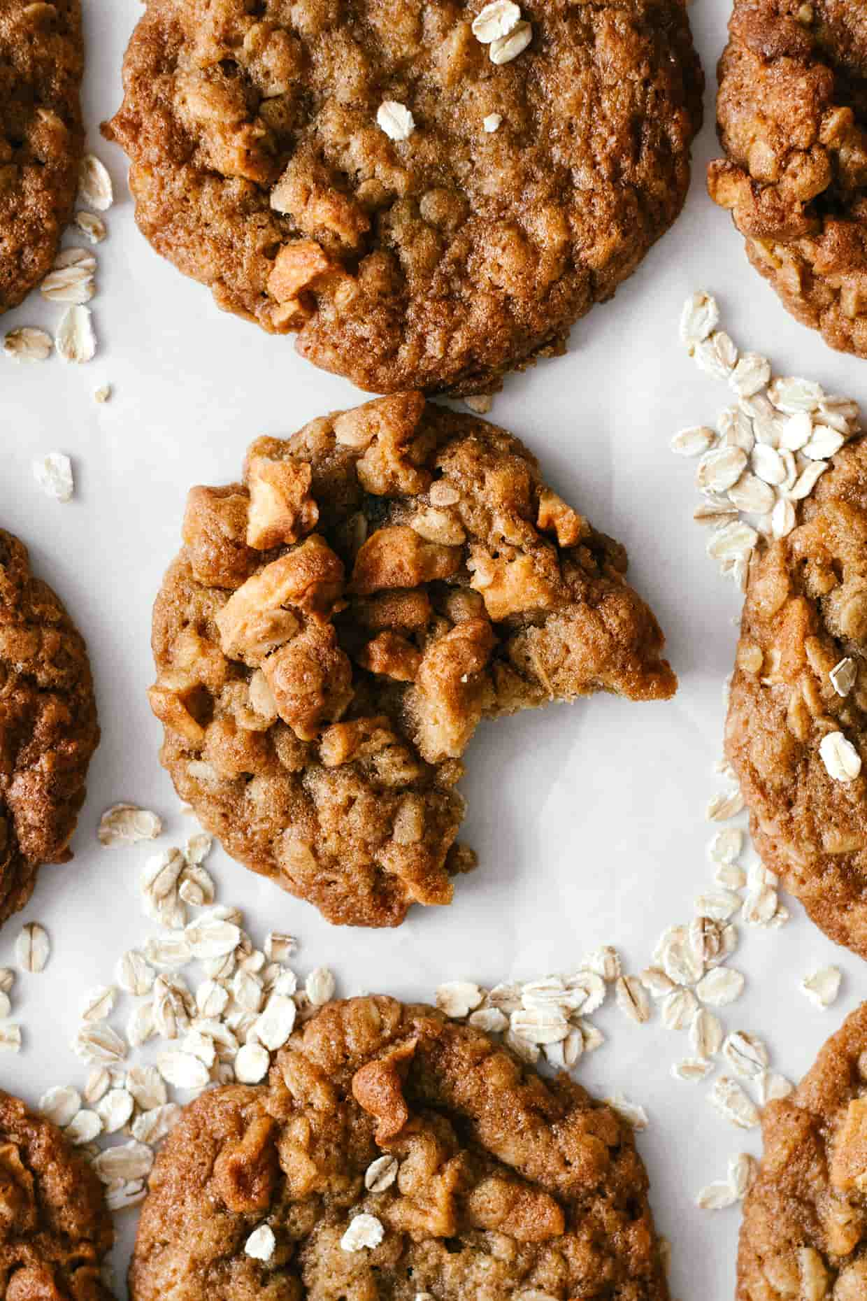 chunky apple soft oatmeal cookies