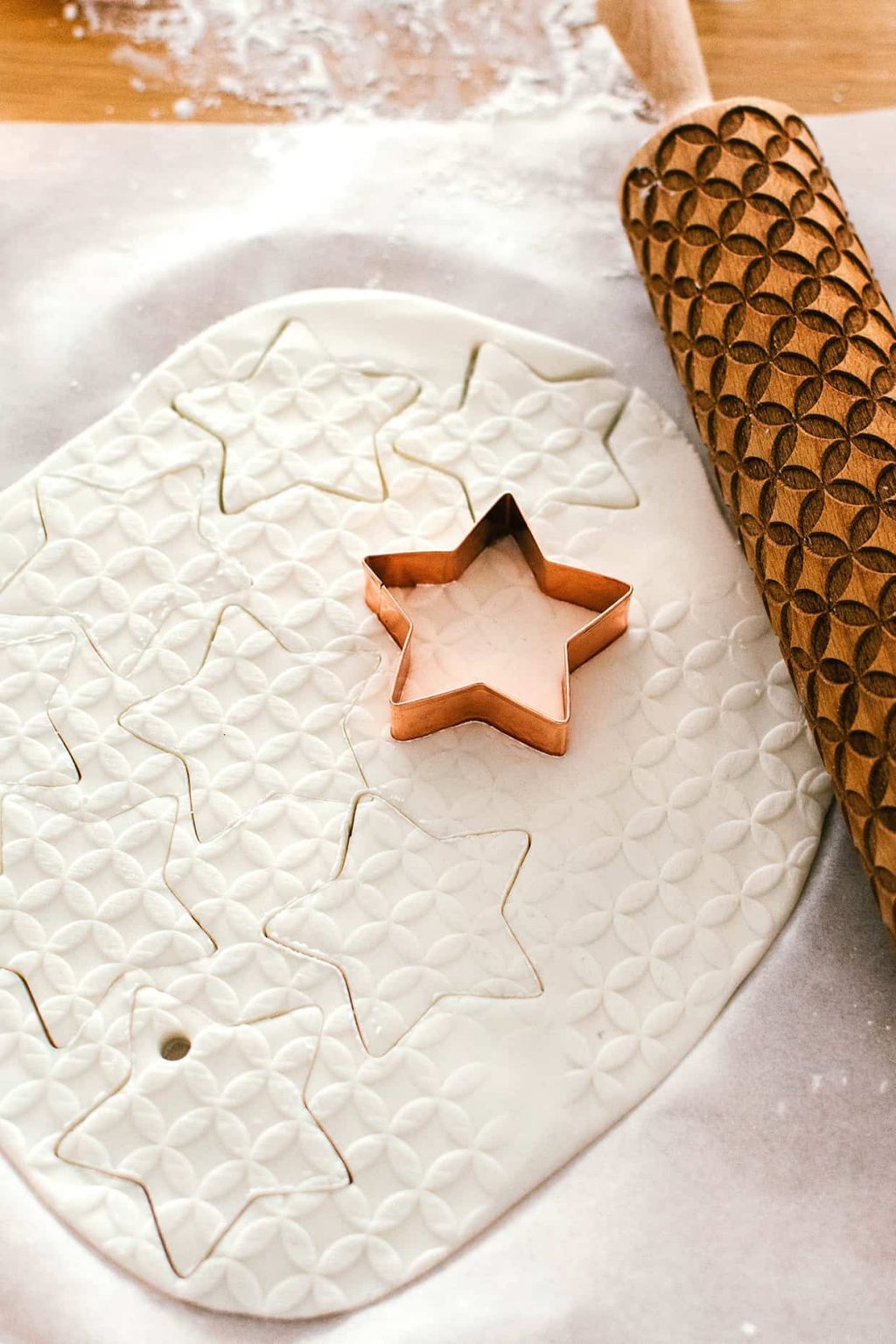 Homemade scented baking soda ornaments