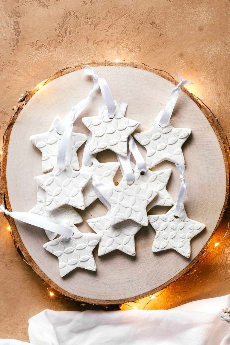 Homemade scented baking soda ornaments