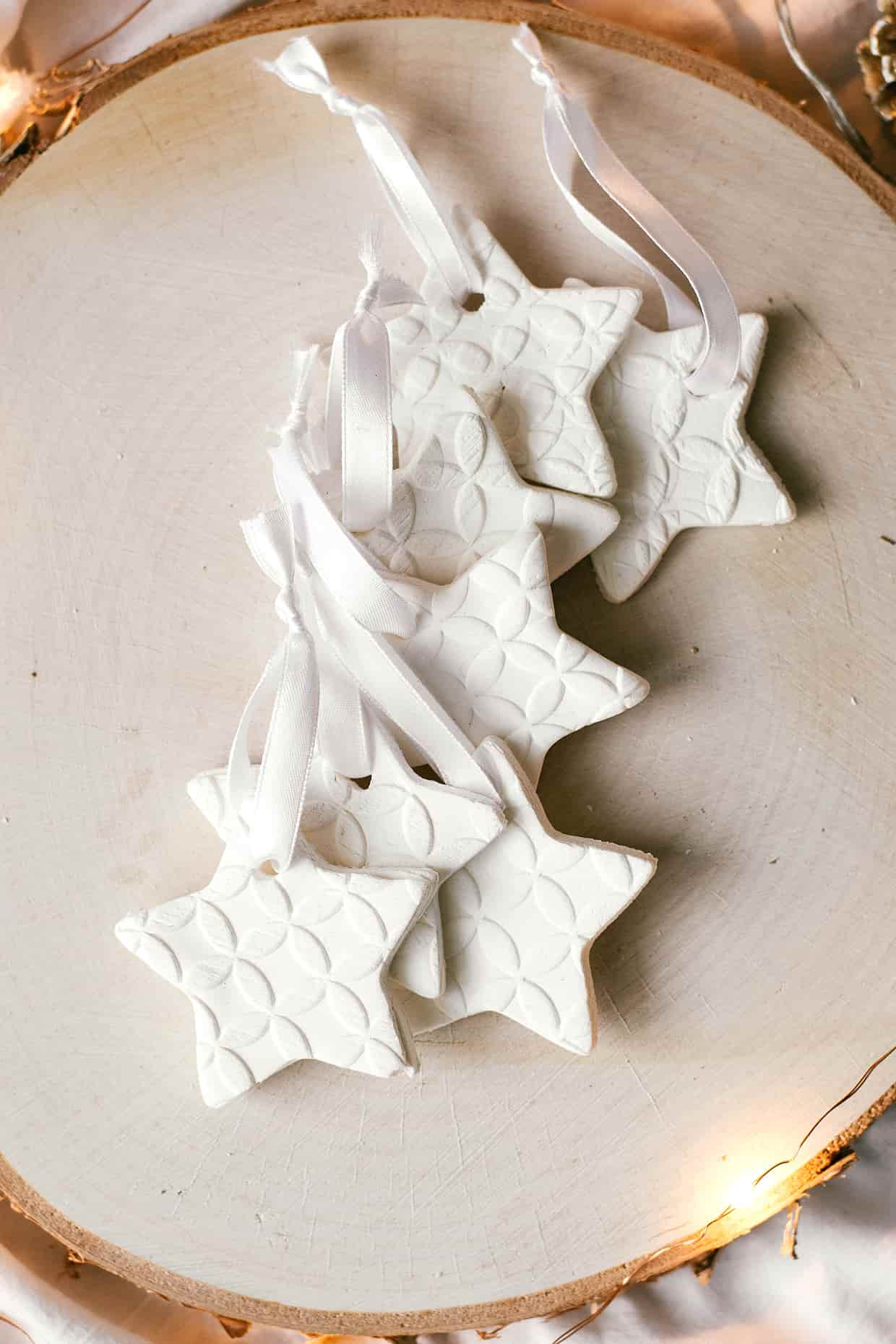 Homemade scented baking soda ornaments