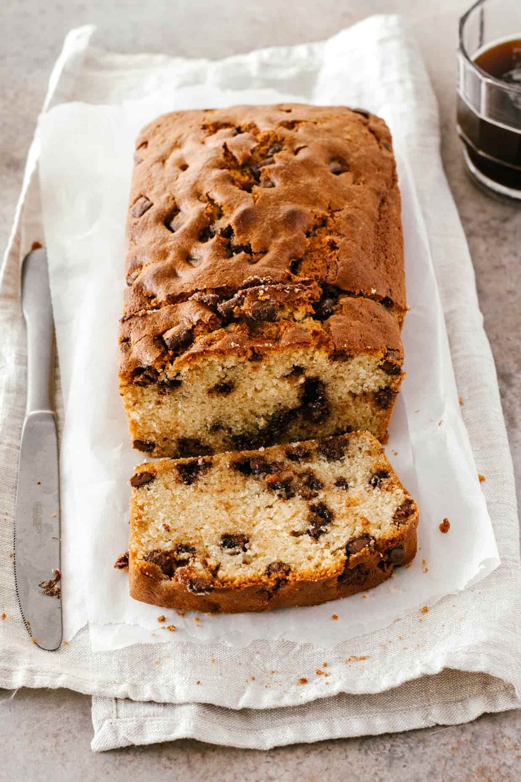 Chocolate chip loaf cake quick bread Sugarsalted