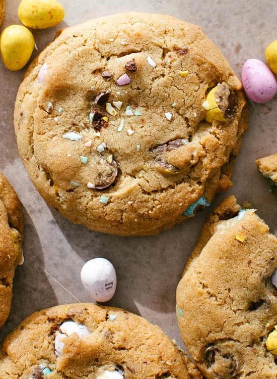 mini egg chocolate chip cookies