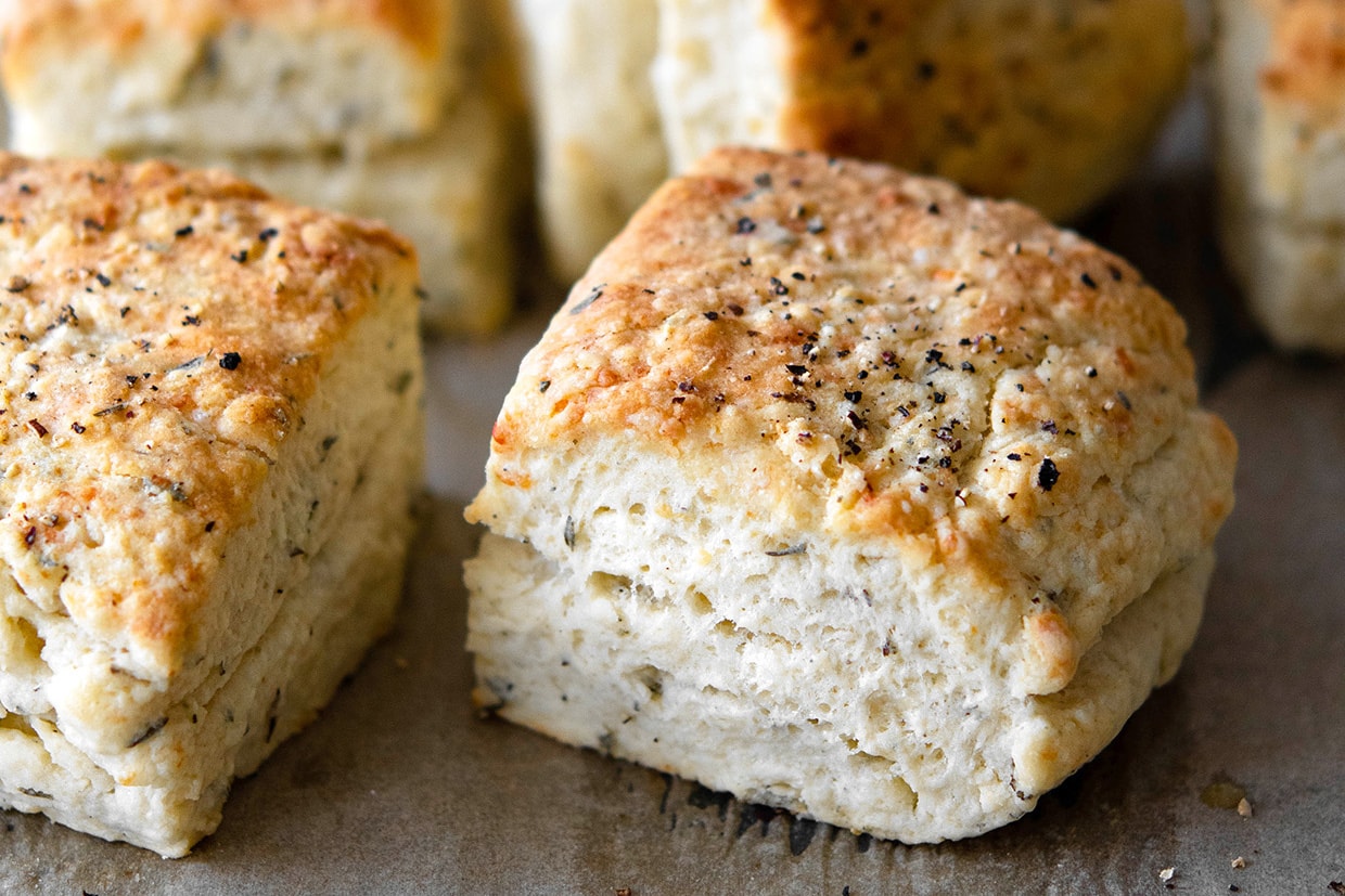 homemade savory parmesan biscuits