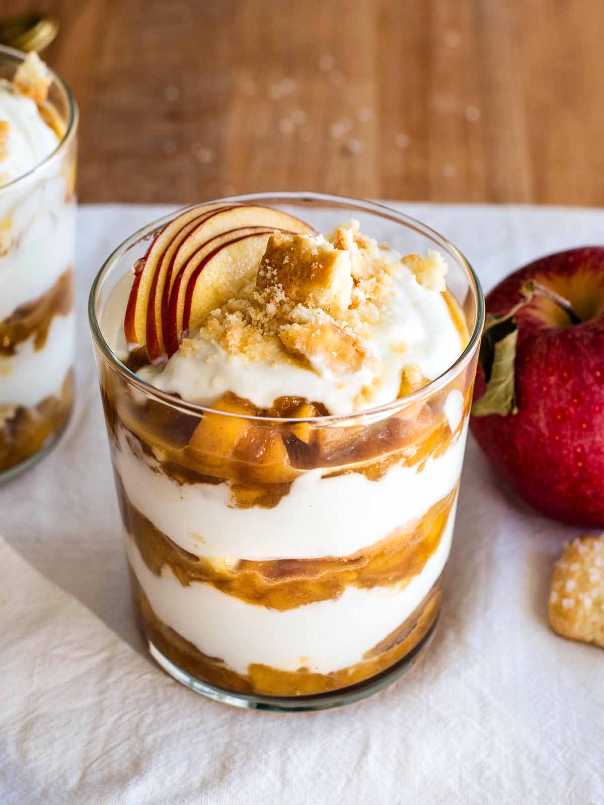 caramelized apple yogurt parfaits dessert jars