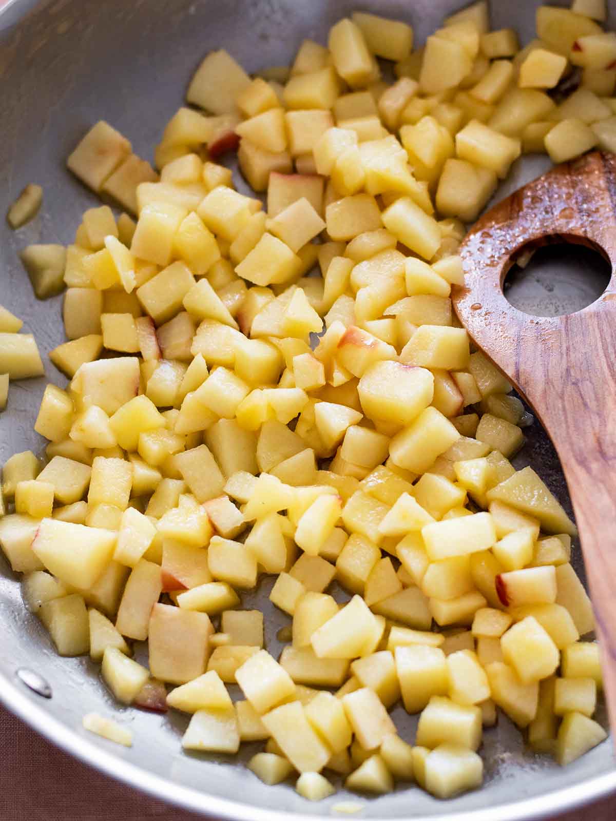 apples cooking in butter