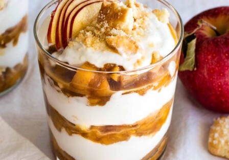 caramelized apple yogurt parfaits