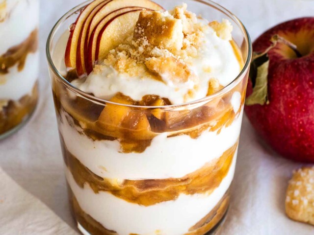caramelized apple yogurt parfaits