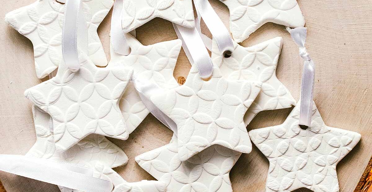 homemade baking soda ornaments with cornstarch