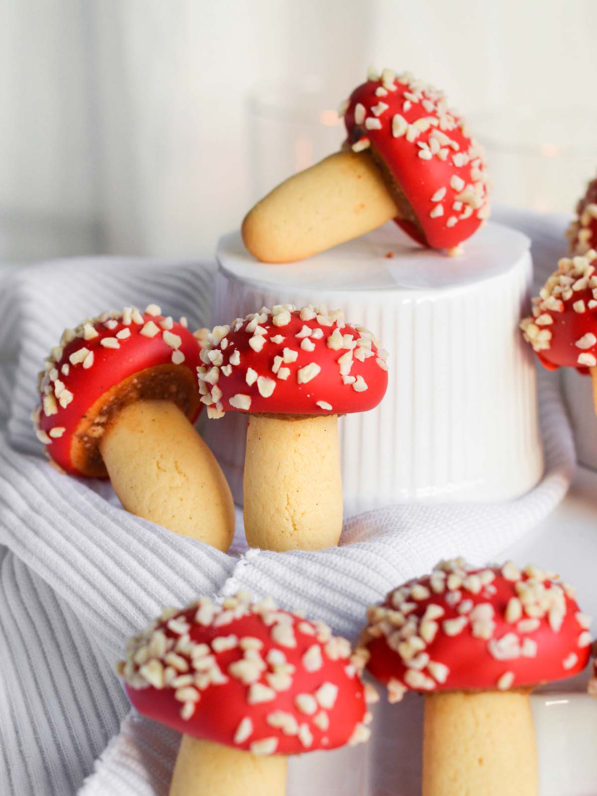 strawberry almond mushroom cookies