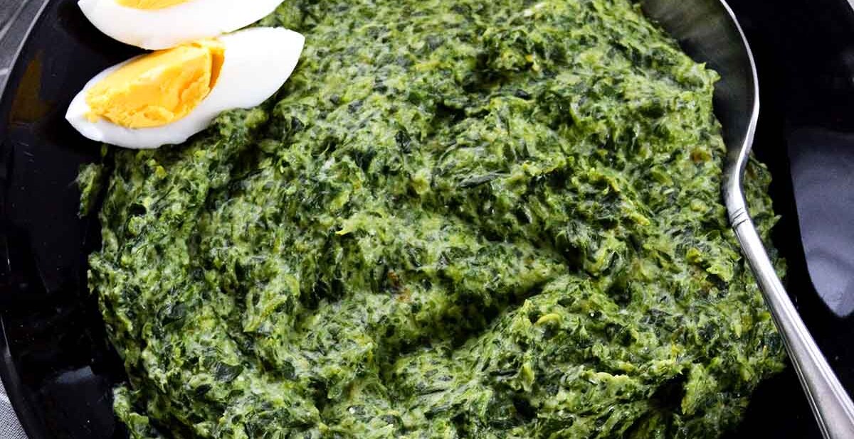 creamed spinach with eggs