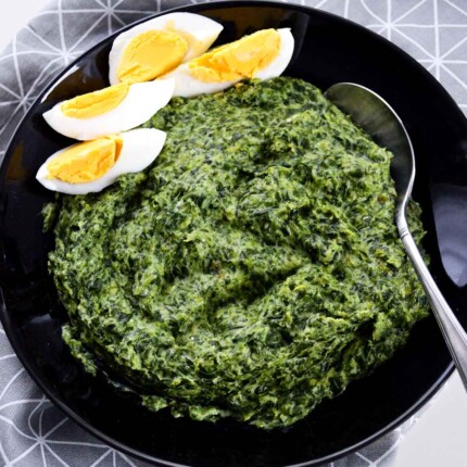 creamed spinach with eggs