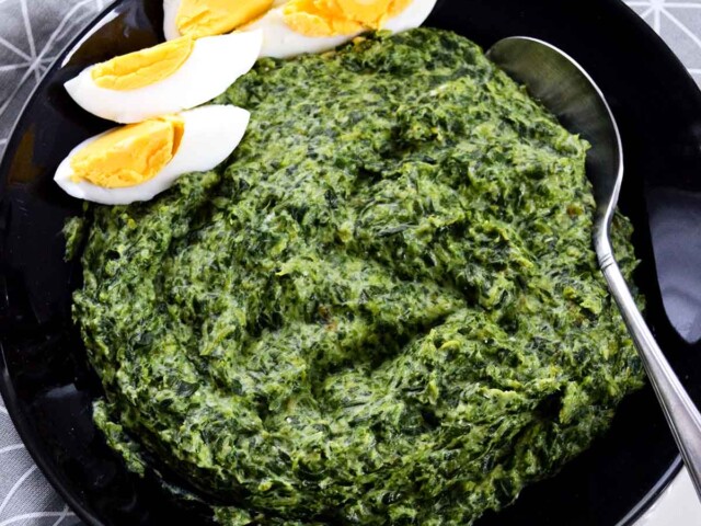 creamed spinach with eggs