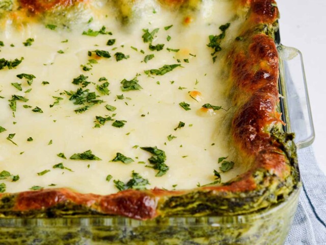 creamed spinach lasagna