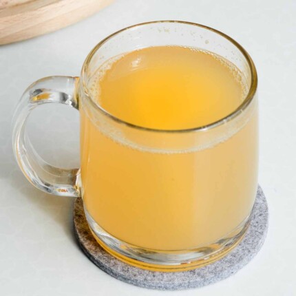 apple peel tea with orange juice