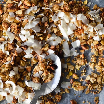 light coconut lime granola