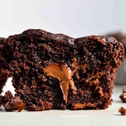 nutella chocolate banana bread muffins