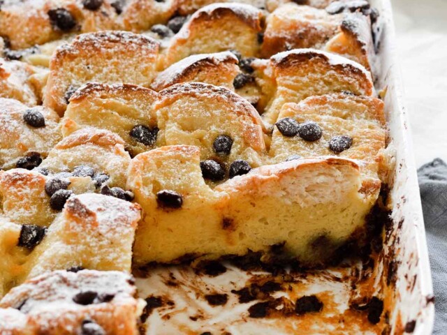 orange chocolate chip bread pudding