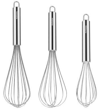 stainless steel whisk set